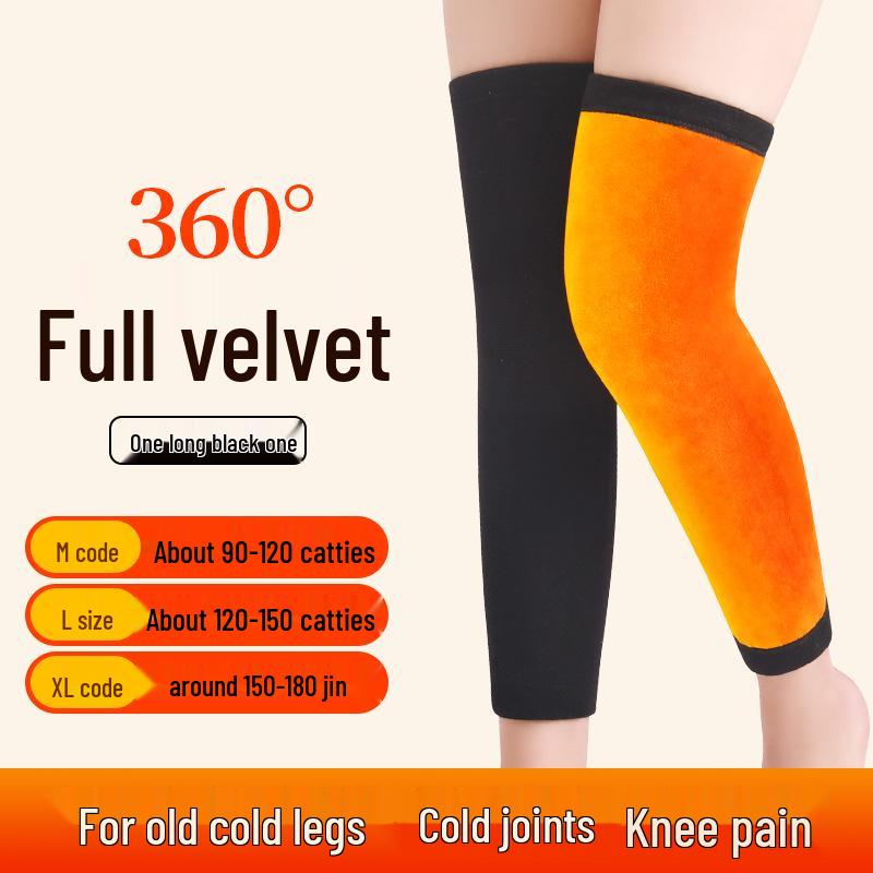 Fleece-Lined Knee Sleeves for Elderly: Warm, Thick, Seamless Cold Protection for Joints in Winter