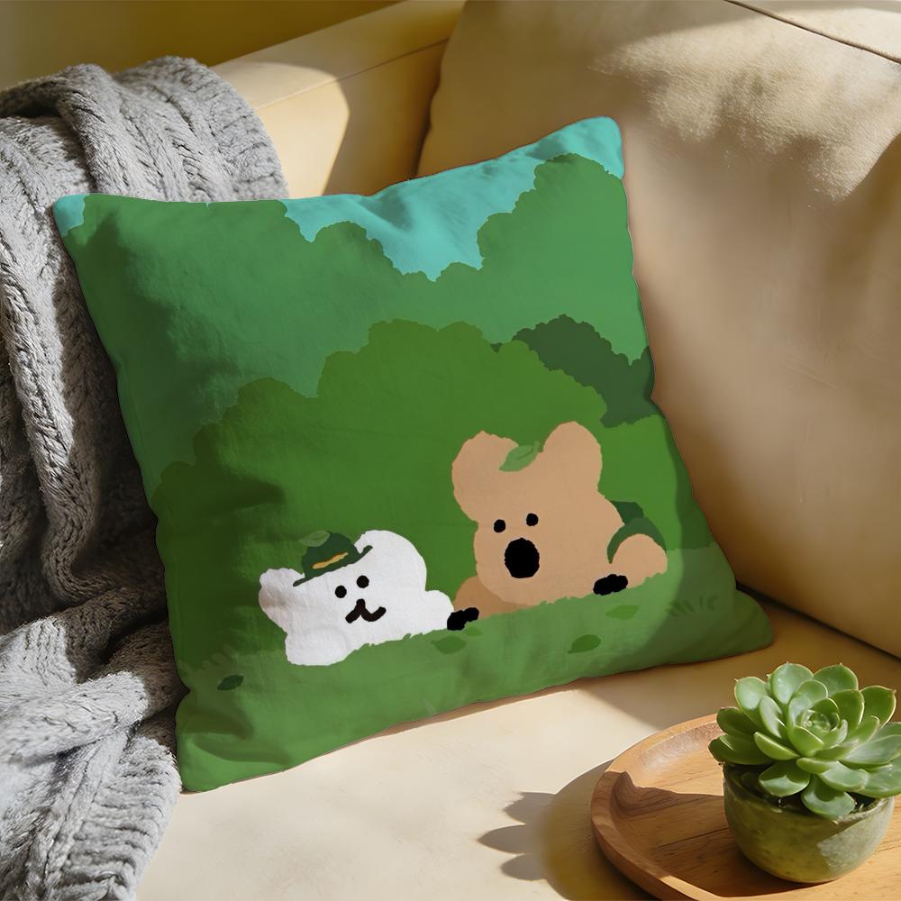 Cushion Cover Washed Linen Soft Breathable Decorative Case for Sofa Home Pillow cover DDinotaeng
