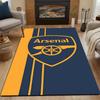 Arsenal Logo on Blue and Yellow Background Patterned carpet, non slip mat suitable for living room and bedroom sofas