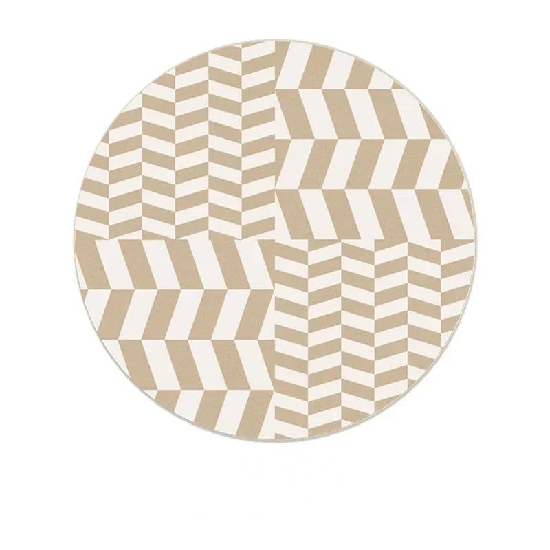 Round Living Room Carpet Large Striped Carpets for Bedroom Rug Bedside Floor Mat Modern Creative Minimalism Home Decoration Rugs