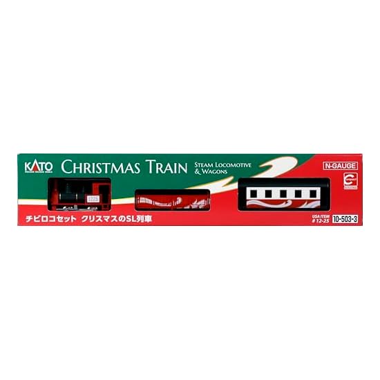 KATO N Gauge Chibi-Loco Set Christmas Steam Locomotive Train Model Railroad Steam Locomotive 10-503-