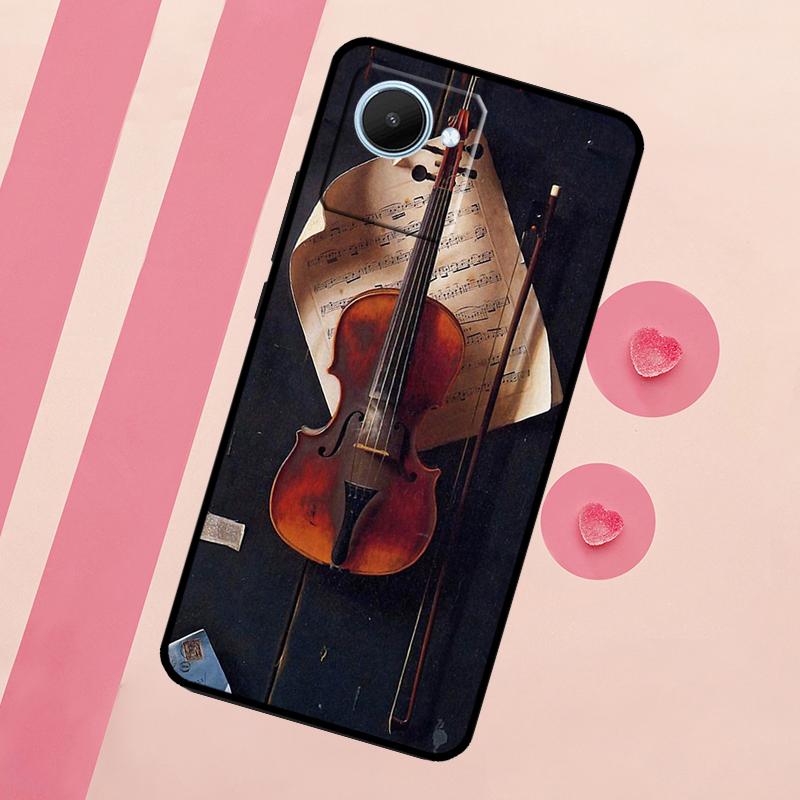 Music Violin For Realme 15 10 11 12 13 14 Pro Plus C65 C67 C75 C63 C61 C55 C51 C53 C35 GT6 GT7 Pro Case