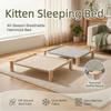 Detachable Kitten Sleeping Bed Wooden Frame Cat Hammock Bed Comfortable Pet Cool Nest Cat Supplies