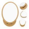 FOMIYES Folding Desktop Makeup Fashionable Makeup Car for Home and Salon Convenient Storage Mirror, Mirror, Design, Beige, Use,