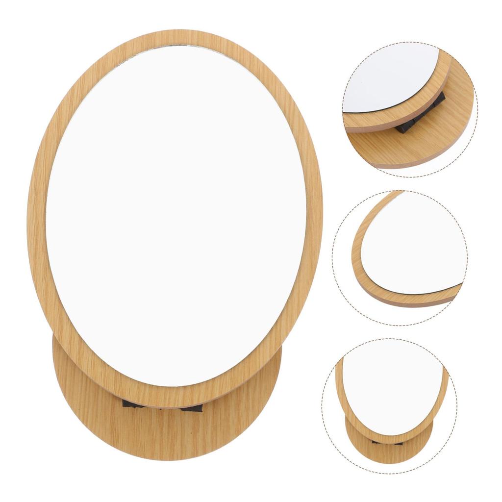 FOMIYES Folding Desktop Makeup Fashionable Makeup Car for Home and Salon Convenient Storage Mirror, Mirror, Design, Beige, Use,