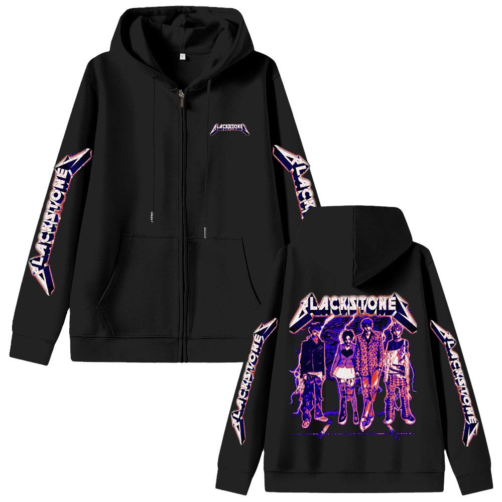 

Japanese Anime Oosaki Nana Zipper Hoodie Grunge Rock Black Stones Zip Up Jacket Men Women Manga Gothic Trend Zip Up Sweatshirt S чорний