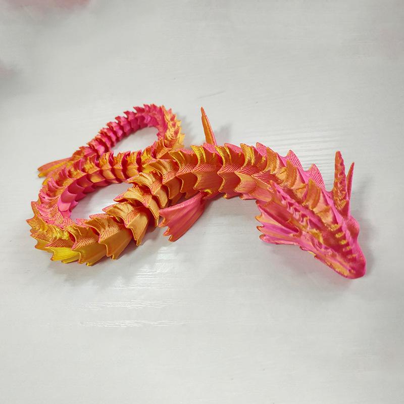 3D Printed Water Dragon Antistress Full Body Joints Creative Toys Crafts Ornaments Home Desktop Decoration Figurines Statue Gift