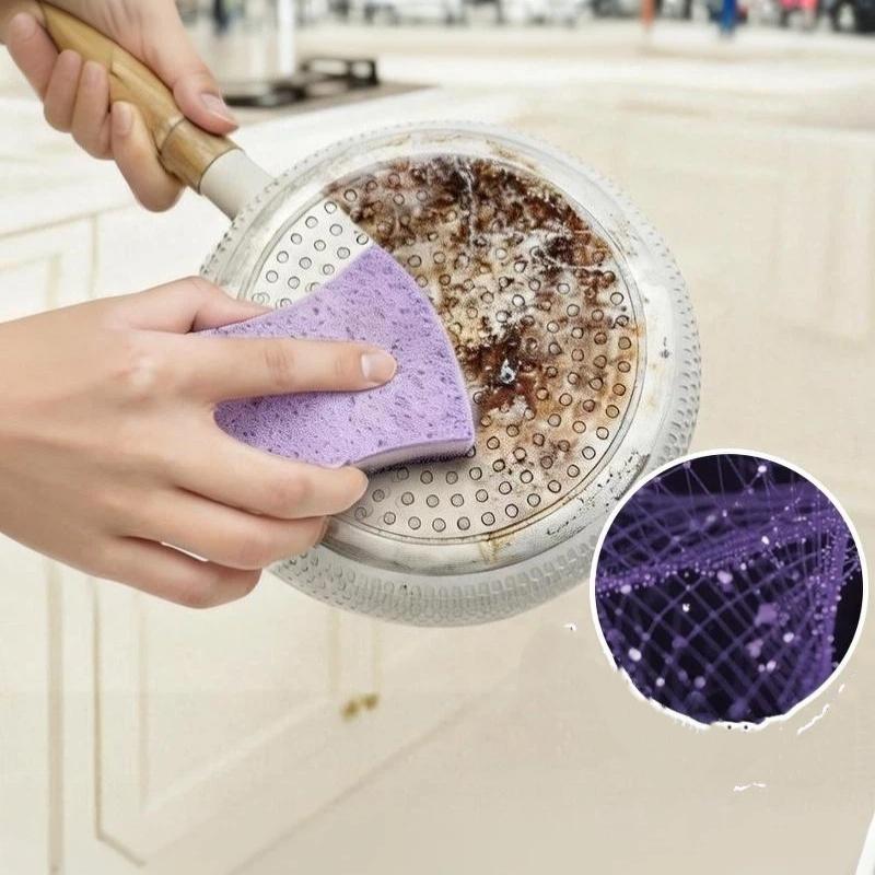 5 PCS Heavy Duty Dishwashing Scrub Sponges Non-Scratch Multi Use for Kitchen Bathroom Wall Tile Cleaning