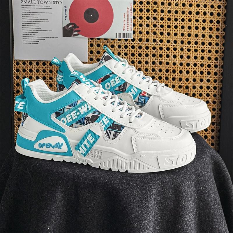 White Casual Sporty Shoes Breathable Spring Summer  New Trendy Brand Thick Sole Niche Versatile Trendy Shoes EVA Sole Rubber