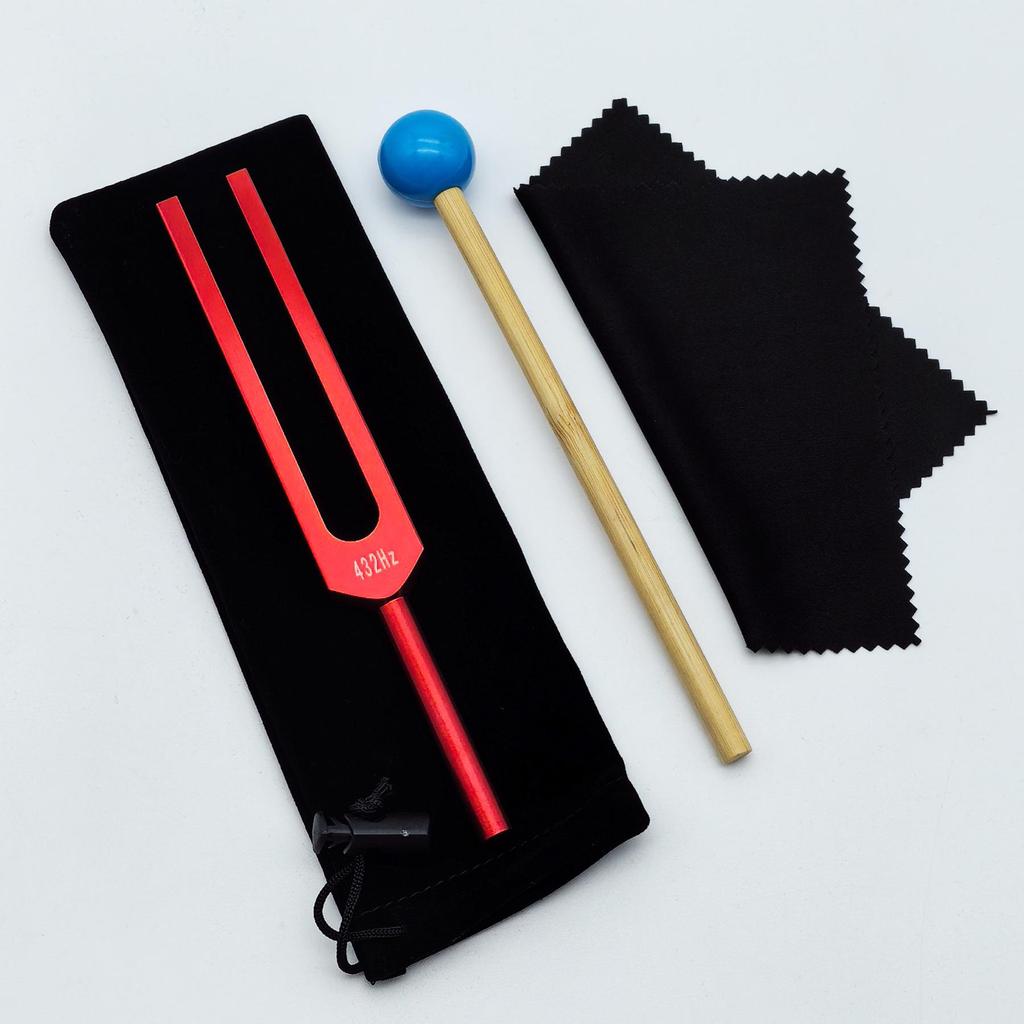 Gold 432HZ Aluminum Alloy Colored Tuning Fork with Triangle Shape.