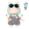 Desing Wish Plush Clothes Set for 17cm Lovebu Dolls, Cute Dress-Up Clothes Set, Doll Accessories, DIY Kids Gift (Grey - Doll Not Included)