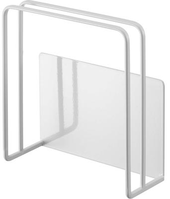 Yamazaki Jitsugyo 5138 Magnetic Cutting Board Stand White Approx. W13.5XD5.5XH14cm Tower Floating Storage Easy Installation