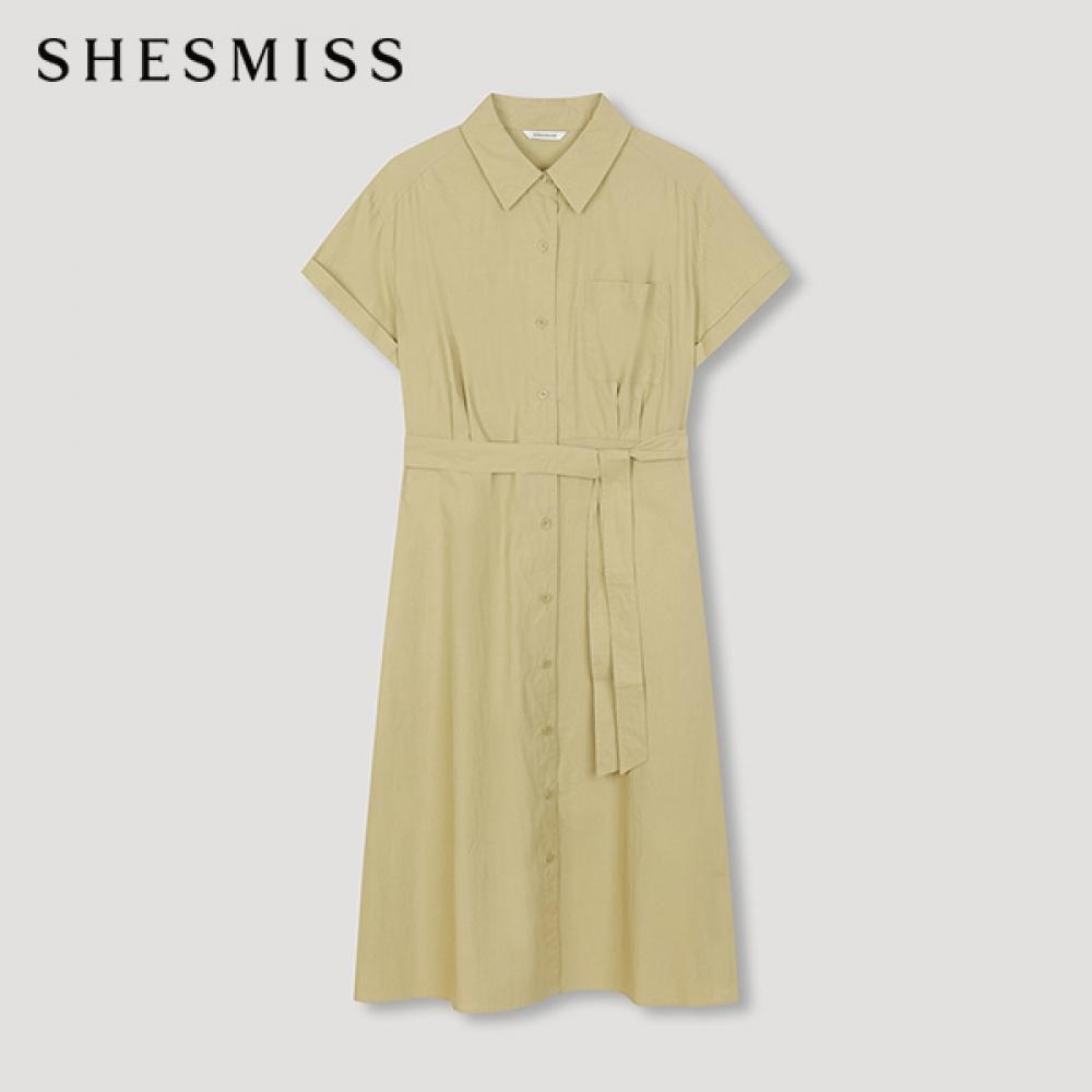 

She S Miss платье с поясом и короткими рукавами Swwopn22120 Be beige/55