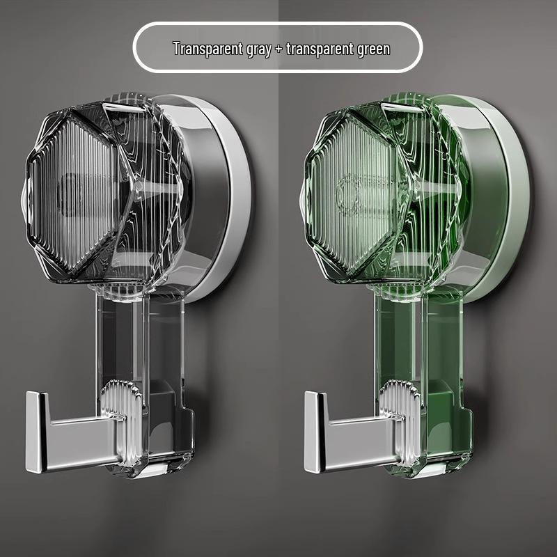 Rotating Suction Cup Hook: No-Drill, Strong Load-Bearing for Kitchen, Bathroom, or Shower Use