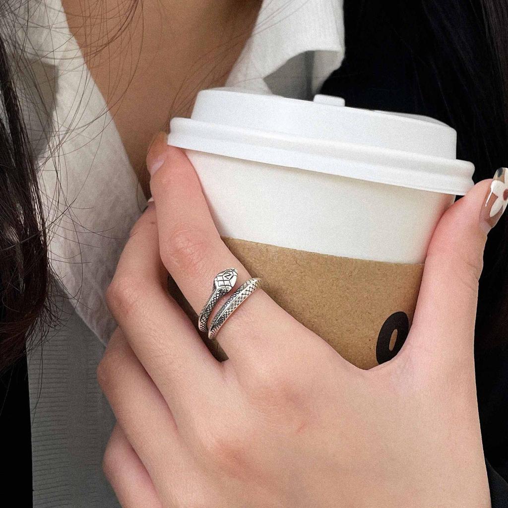 Yinruitai S925 Silver Snake Wrap Ring: Exquisite, Luxurious, and Unique Design for Women