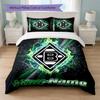 Borussia Mönchengladbach Custom Name Text Bedding Set 1 Duvet Cover+2 Pillowcases Soccer Logo Personalized Gift For Special Occasion Bedroom Decor