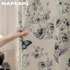 1 Stück NAPEARL 70-80% Verdunkelung Französisch Romantisch Retro Schmetterling Geheimes Reich Gedruckte Rüschenvorhänge für Schlafzimmer Wohnzimmer Heimdeko