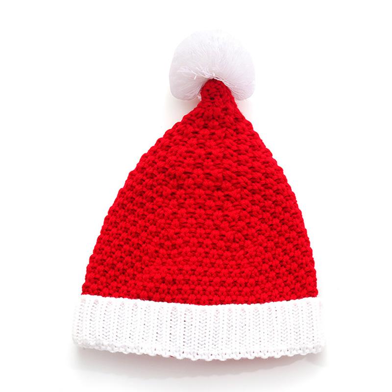 Bonnet tricoté de Noël mignon pompon adulte enfants bonnet doux chapeau de Père Noël fête du Nouvel An enfants cadeau Navidad chapeaux décoration de Noël 2024