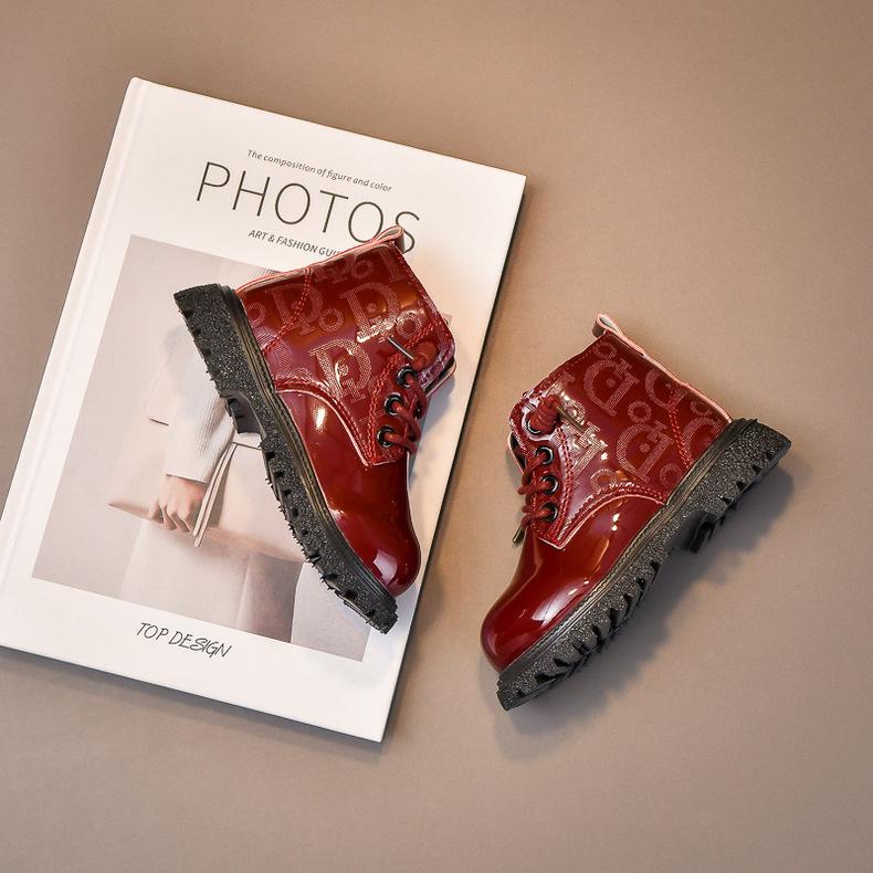 Kinder Lackleder Stiefeletten - Weiche Sohle, Warm, für Kleinkinder, Jungen und Mädchen