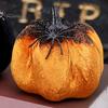 Spider Web Halloween Accents Pumpkin Ornaments, Spooky Tabletop Decoration, Theme Party Props Glittering for Home Retro Fall Decor Unique Table