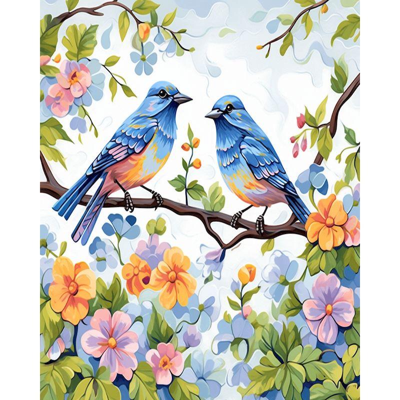 

GATYZTORY Acrylic Paint By NumberKits Animals Magpie DIY Gift On Canvas HandPainted Drawing Picture With Numbers Home Decoration 30x20cm no frame темно-серого