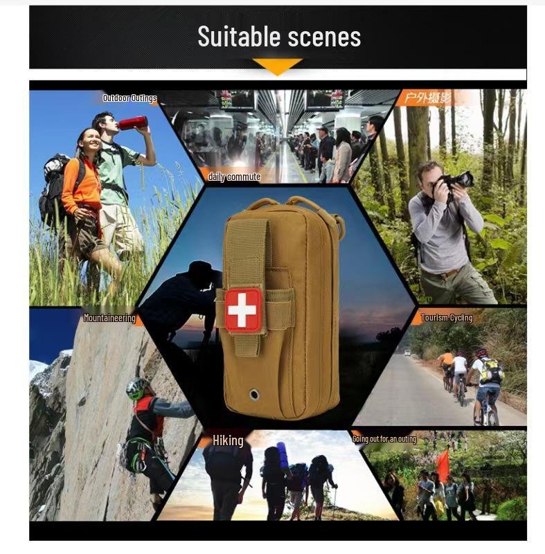 Portable Tactical MOLLE First Aid Kit Waist Bag