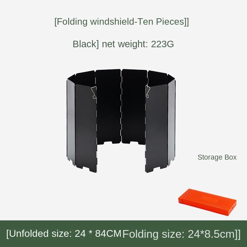 Outdoor Windshield Portable Gas Stove Windshield Stove Gas Stove Enclosure Camping Thickened Furnace End Ring Folding Windproof Board
