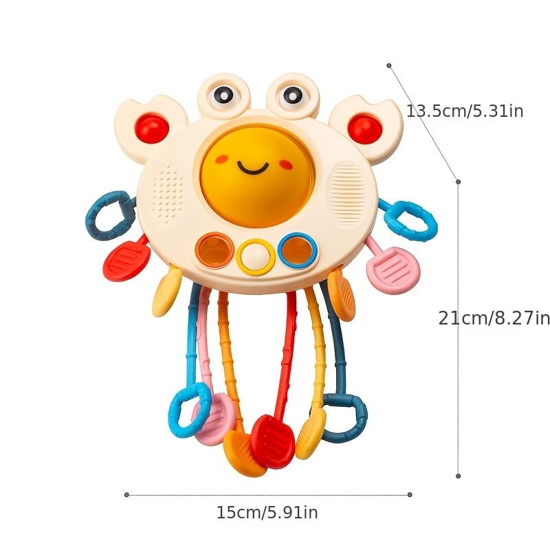 Crab Toy Kids Montessori Sensory Development Educational Toys Pull String Finger Grasp Training Early Learning Toy Teething