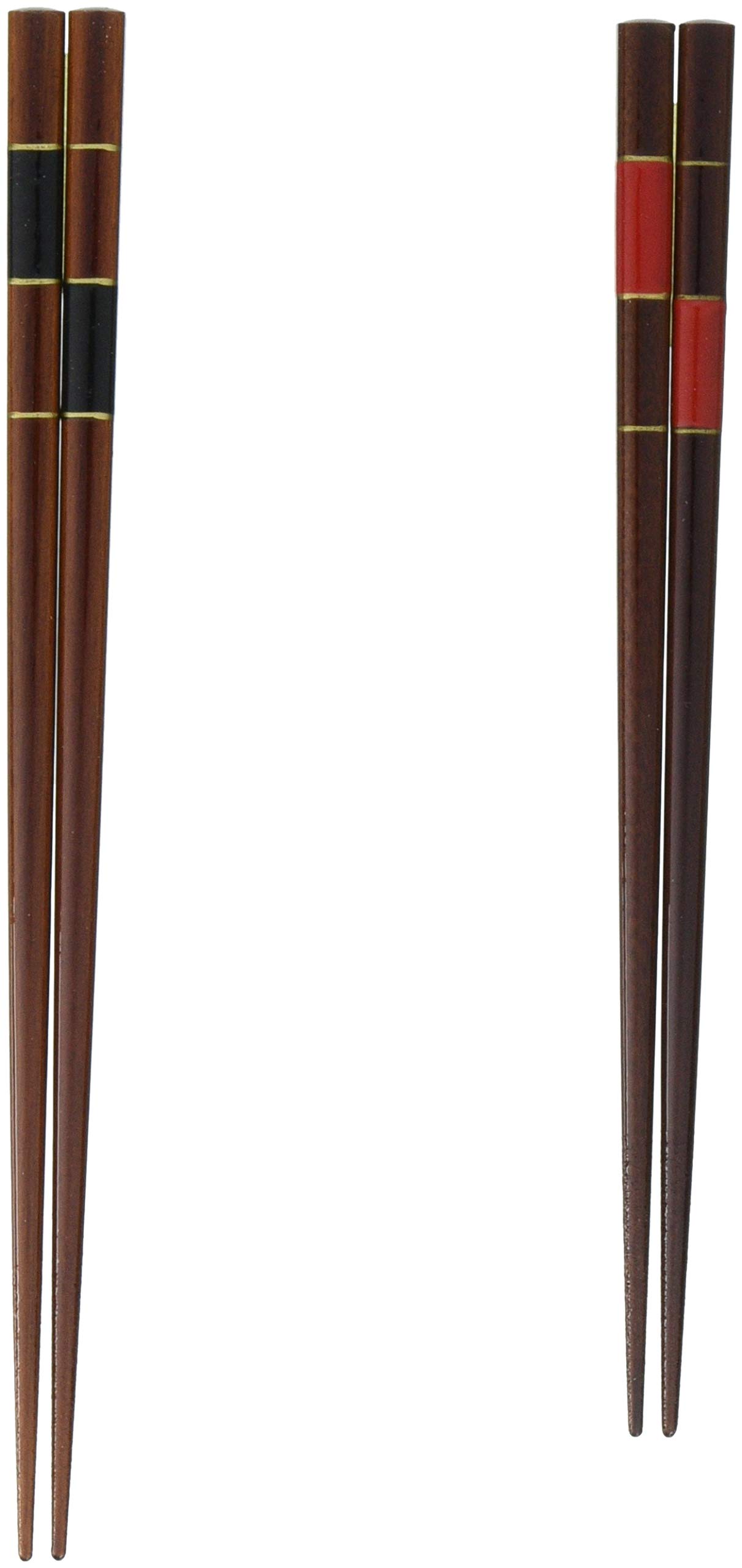 

Wakasa Lacquerware Asuka Pattern Pair of Natural Paper Red and Made in Chopsticks, Wood, Box, Black, Japan, 133-62309