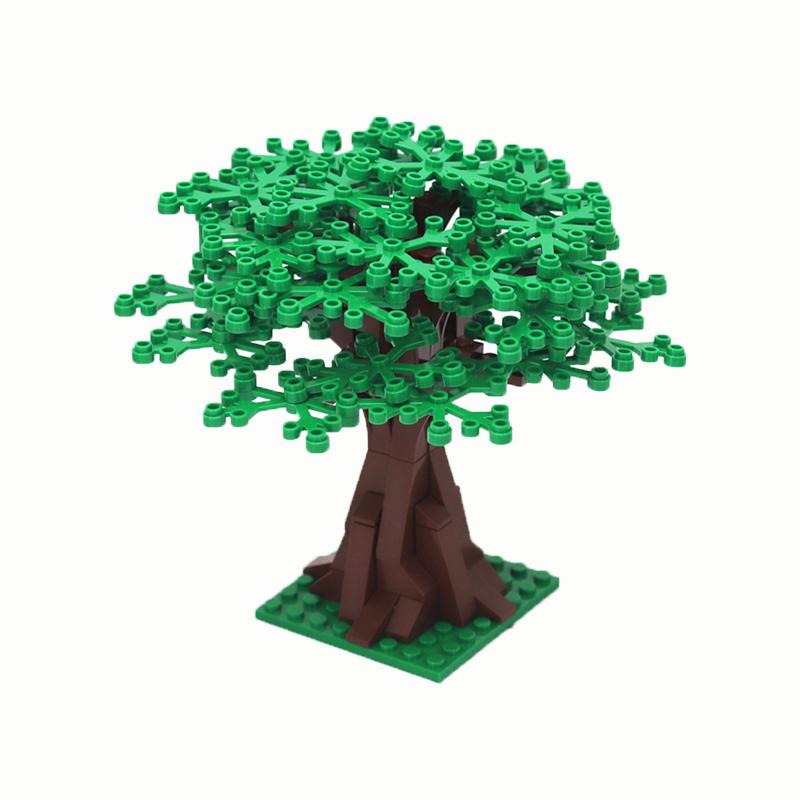 MOC Bausteine Spielzeug Modell DIY Kreative Steine Baum-Sets Bauen Garten Pflanze Wald Zusammenbauen Natürliche Stadt Straßenansicht Park Dschungel