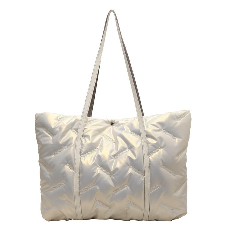 

Пуховая сумка Женская сумка через плечо Большая сумка-тоут большой емкости белый