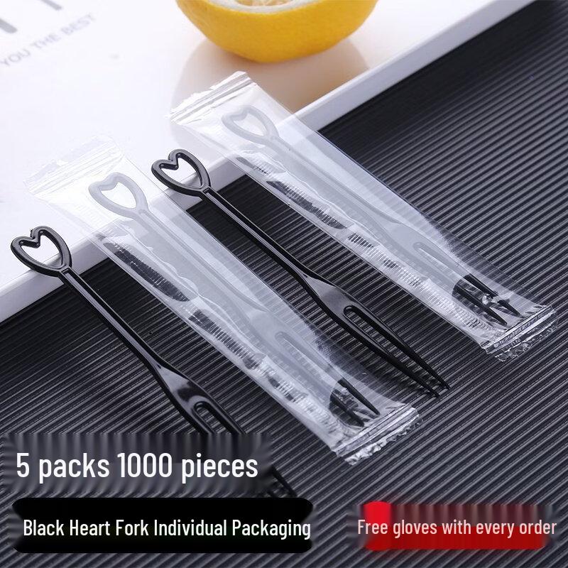 Disposable Heart-Shaped Fruit Forks