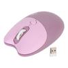 Cute Cat Wireless Mouse Mute USB Receiver Cute Portable DPI Mouse for Laptops 3-Level (Purple)