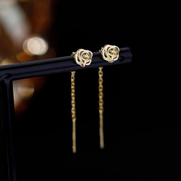 2025 Diamant Schneeflocken Ohrfaden Ohrringe: Elegante, vielseitige Damenmode