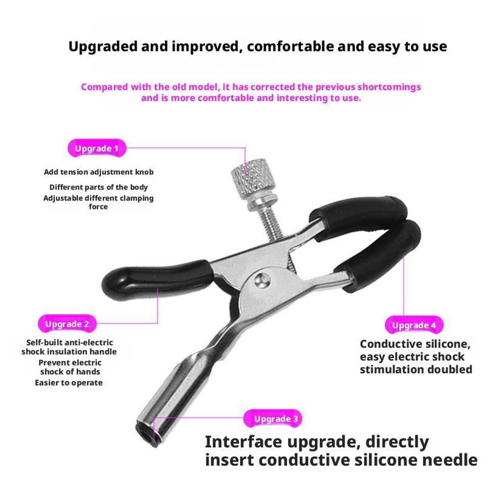 Electric Shock Nipple Clamps Breast Massager Stimulator BDSM Toys Bondage Clitoris Labia Clamp Slave Sex Toys Women Adult Games