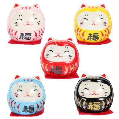 EXCEART Daruma Daruma Glückskatze Feng Finanzielle Eröffnung Geschäftseröffnung eine Neue Zunahme Finanzpaket 5er-Pack Figur, Niedlich, Charme, Daruma, Shui,
