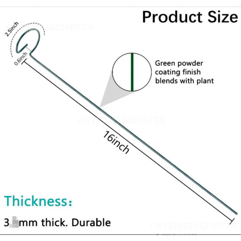 Holder Convenient Plastic Coated Iron Green Gardening Tools Plant Support Durable Creative 40 Cm For Garden Balcony Plant Small