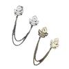Korean Style Men's Blazer Brooch with Scissors-Shaped Metal Chain Accessory