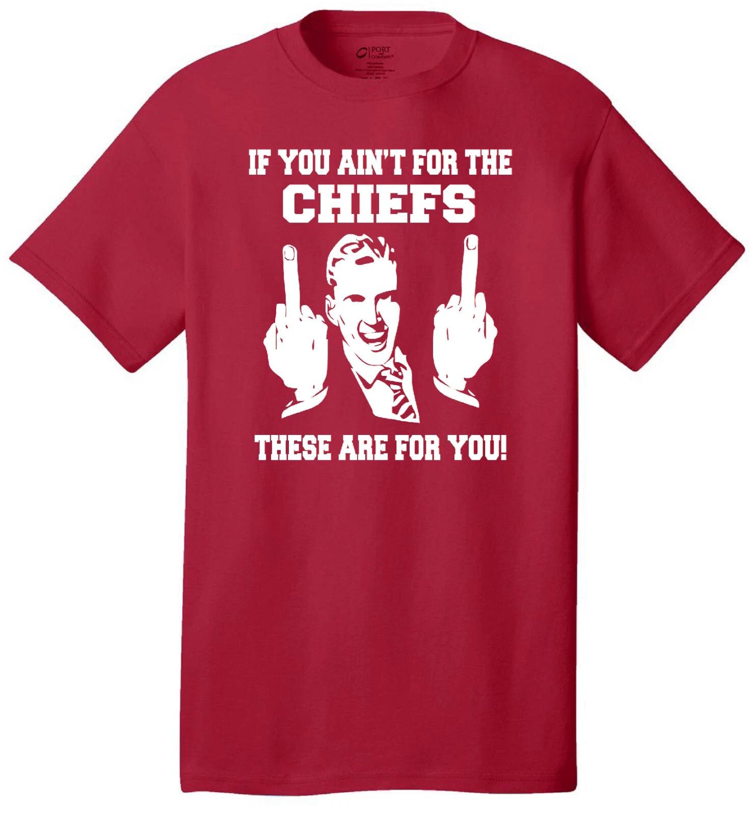 CHIEFS FLIP THE BIRD HARDCORE FOOTBALL FAN MIDDLE FINGER RED T-shirt JERSEY 4XL