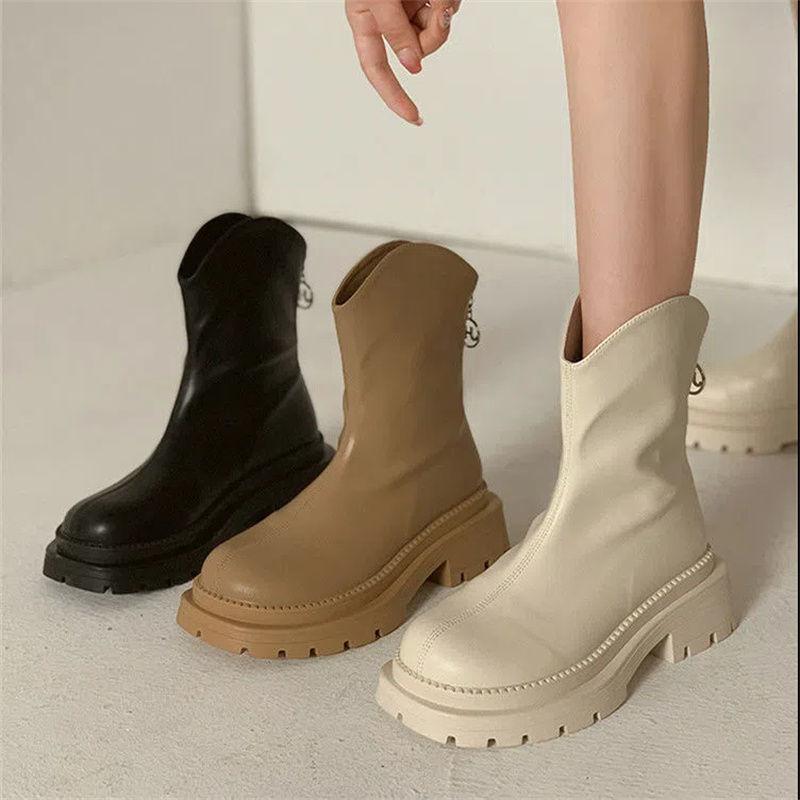 Super fire Internet celebrity platform Martin boots women's 2025 new British style short boots women's boots tide increase medium boots women