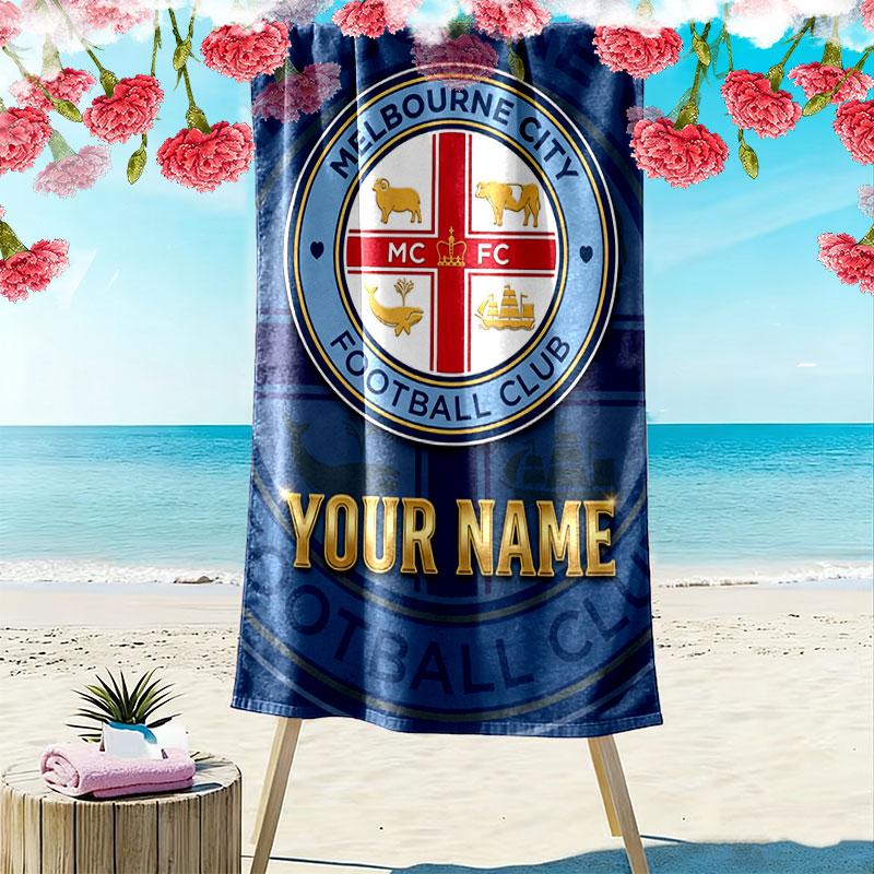 Custom Melbourne Fc Print Beach Towel, Large Soft Quick Dry Towel for Beach Camping Swimming