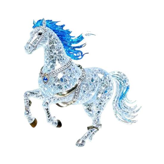 2D Flaches Pferd Auto Hängeornament Acryl Pferd Rückspiegel Anhänger Feiertag Winter Hängezubehör für Weihnachtsbaum Auto Innenraum Wand Fenster