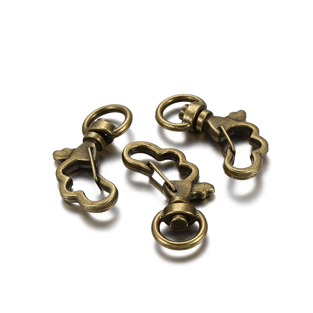 10pcs Cat Heart Snap Hook Trigger Clips Buckles for Keychain Lobster Lobster Clasp Hooks for Key Ring Clasp Jewelry Accessories