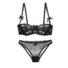 Lace Bra Large Breasts Half Cup Push Up With Underwire Support Lightweight Breathable Bralette Women