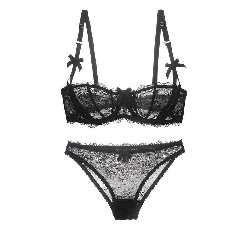 Lace Bra Large Breasts Half Cup Push Up With Underwire Support Lightweight Breathable Bralette Women