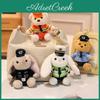 Plush Police Rabbit Keychain With Pp Cotton Filling For Kids And Collectors