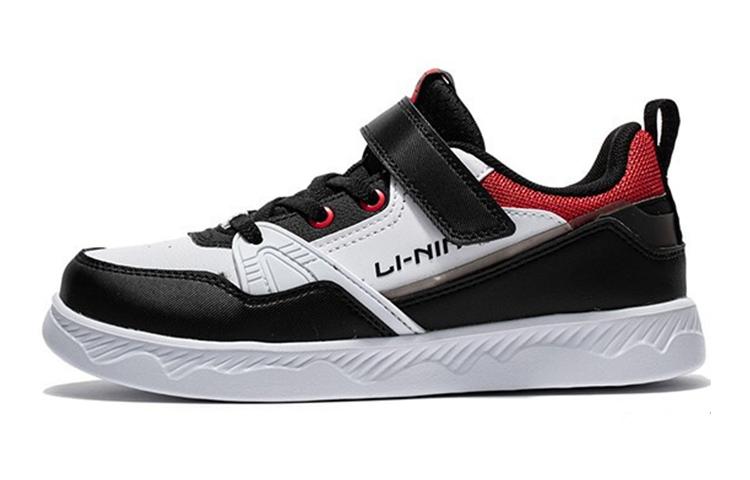 Li Ning Cushioning Abrasion Resistant Lightweight Low top Kids Skateboarding Shoes Black Teenagers YKCS032-1 36