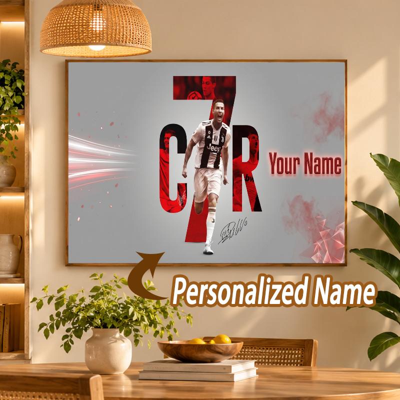 Custom Name Cristiano Ronaldo 5D Diamond Painting Personalized Full Drill Diamond Art Kit Gift