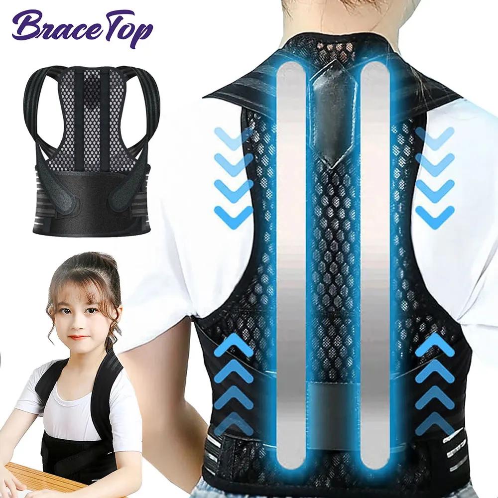 Adjustable Back Posture Corrector For Kids Teens With Soft Shoulder Pads Belts Upper Back Brace Clavicle Support
