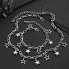 Fashionable Personality Five-Pointed Star Necklace Bracelet for Men Trendy Hip-Hop Niche High-End Men's Jewelry